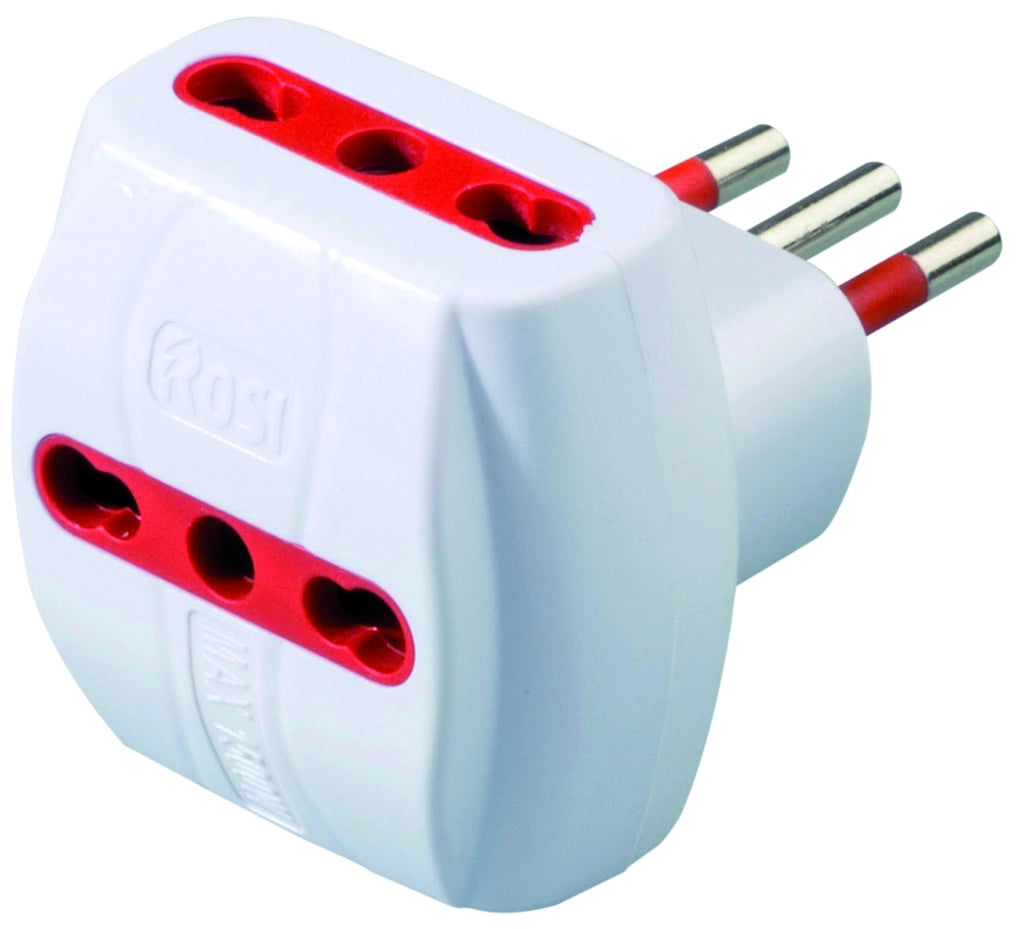 Rosi ADATTATORE TRIPLO RS78041T spina 2P+T 10A - prese 3 x 10/16A