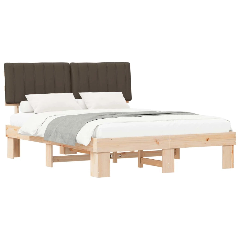 Letto con Testiera Rivestita Talpa 160 x 200 cm Pino massello 877477