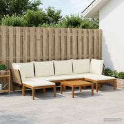 7 pcs Legno massiccio di acacia e corda Naturale 3407784