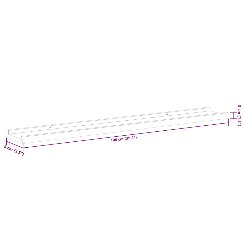 Mensole da Parete 4 pz Bianco e Rovere Sonoma 100x9x3 cm 326697