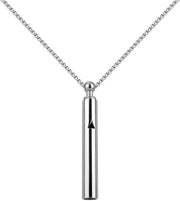 Collier Mindfulness in Titanium - Catenaccio Respiratorio - Lunghezza Regolabile - Materiale Hipoallergenico - Sostenibile e Comodo