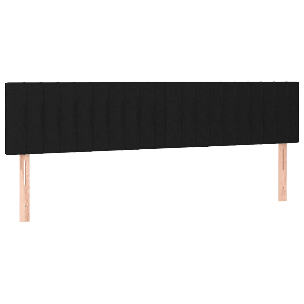 Giroletto a Molle con Materasso Nero 120x190 cm in Tessuto