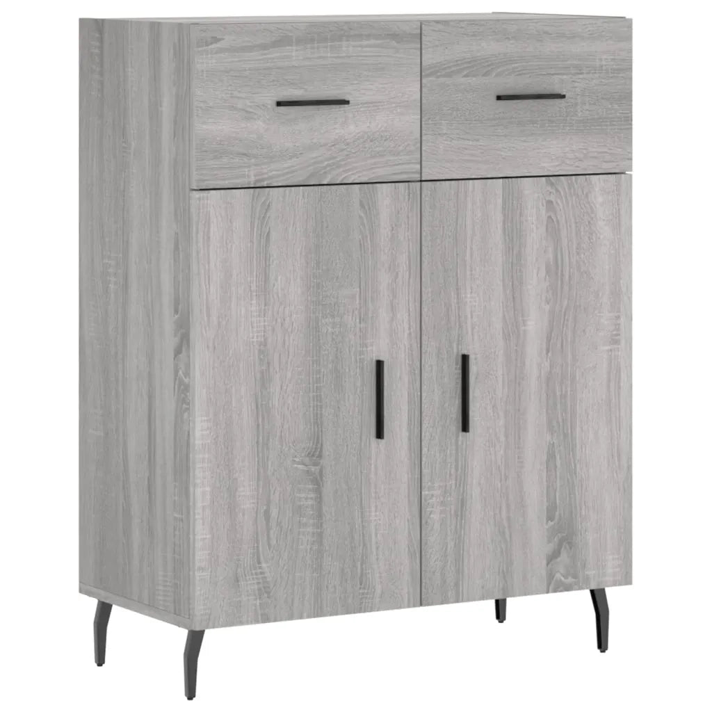 Credenza Grigio Sonoma 69,5x34x180 cm in Legno Multistrato 3198551