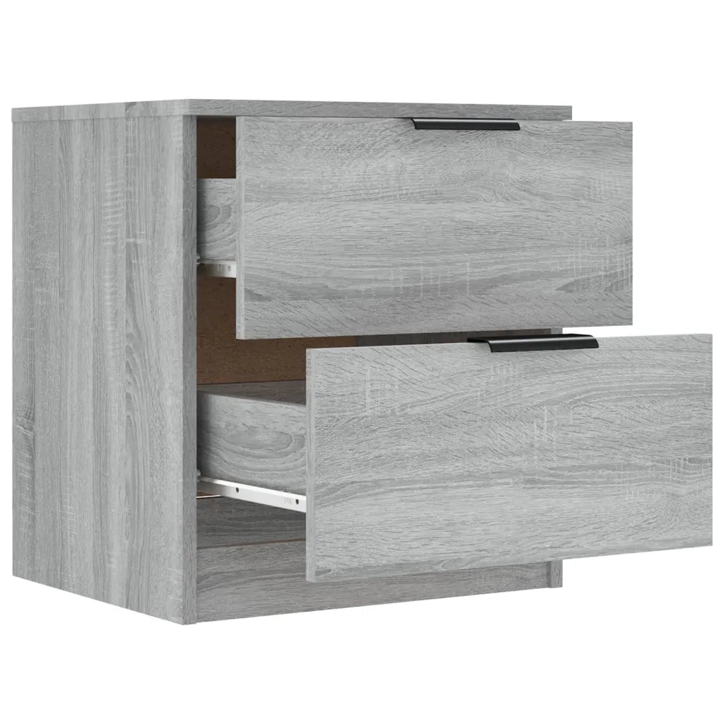 Comodini 2pz Grigio Sonoma in Legno Multistrato cod mxl 30273