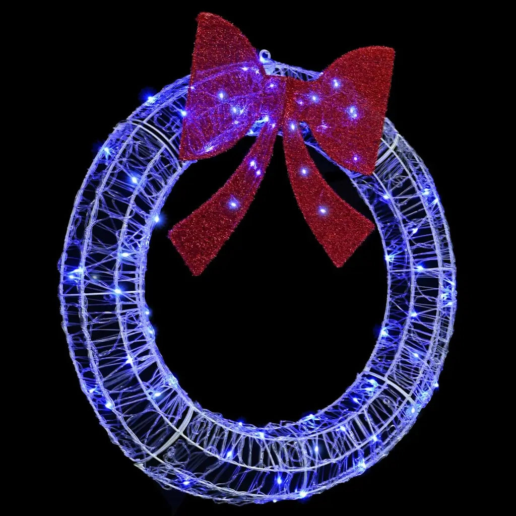 Corona con 80 LED Blu 92 x 92 x 9,5 cm Acrilico CFW1626118