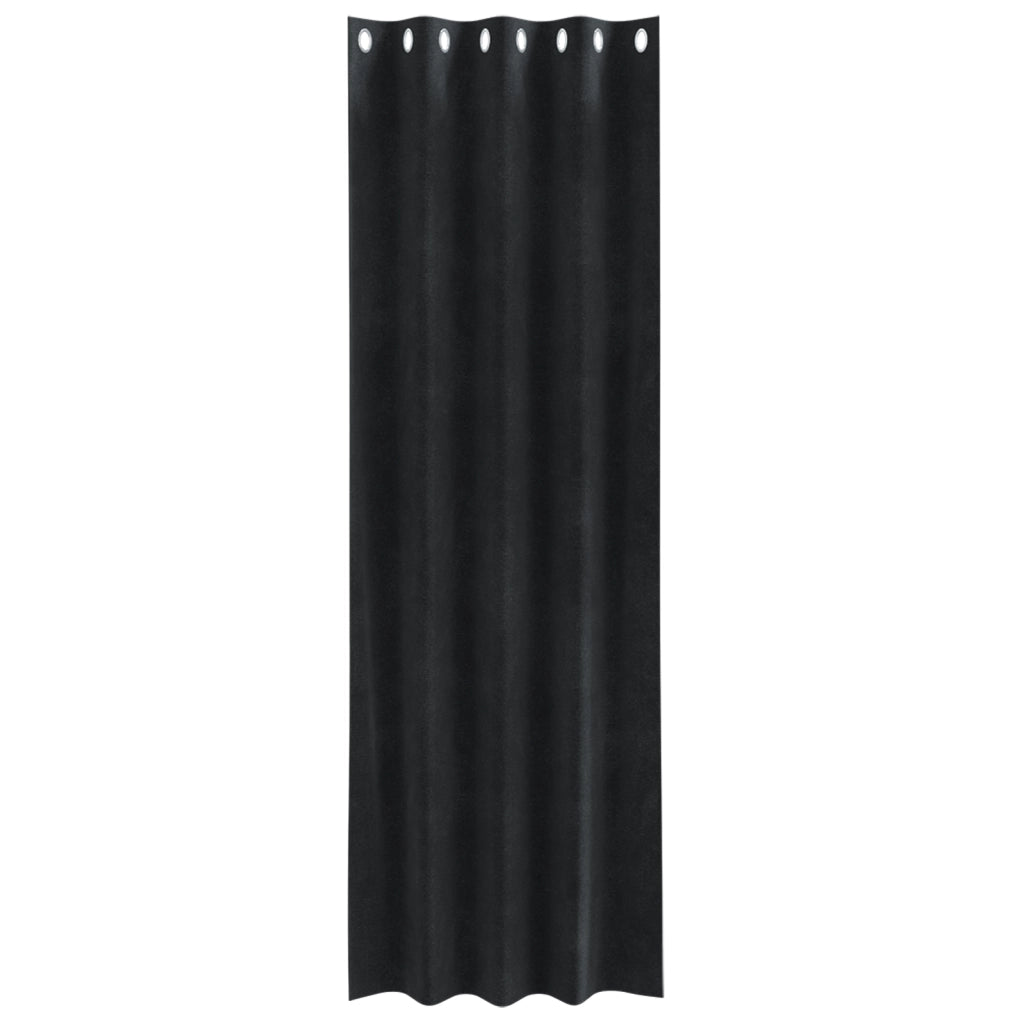 Tende Blackout  con occhielli 2 pezzi in velluto nero