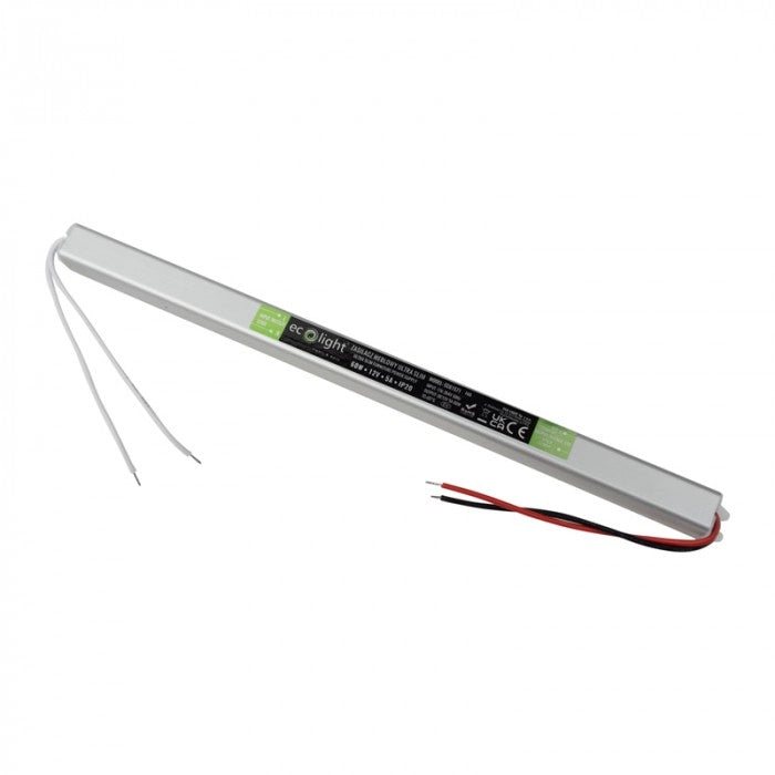 Alimentatore LED slim 60W 12V 5A IP20 per mobili Ecolight