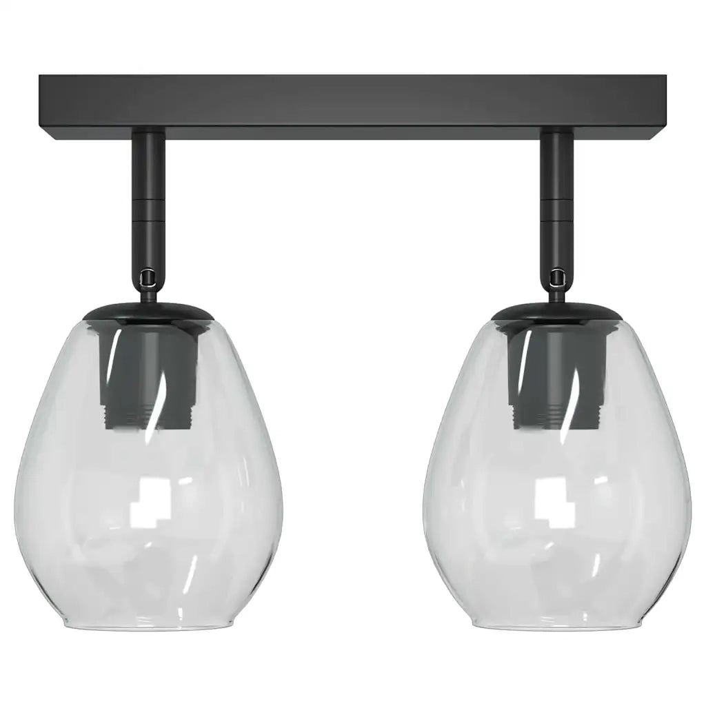 Faretto da soffitto Nero 33 x 13 x 26 cm Vetro e Metallo CFW2471115
