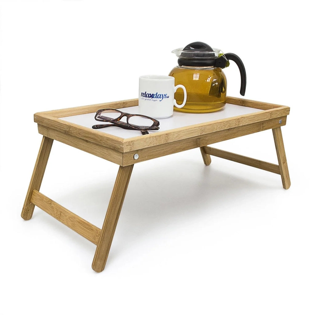 Vassoio da letto piccolo tavolo da colazione in bambù 52 cm 4313031