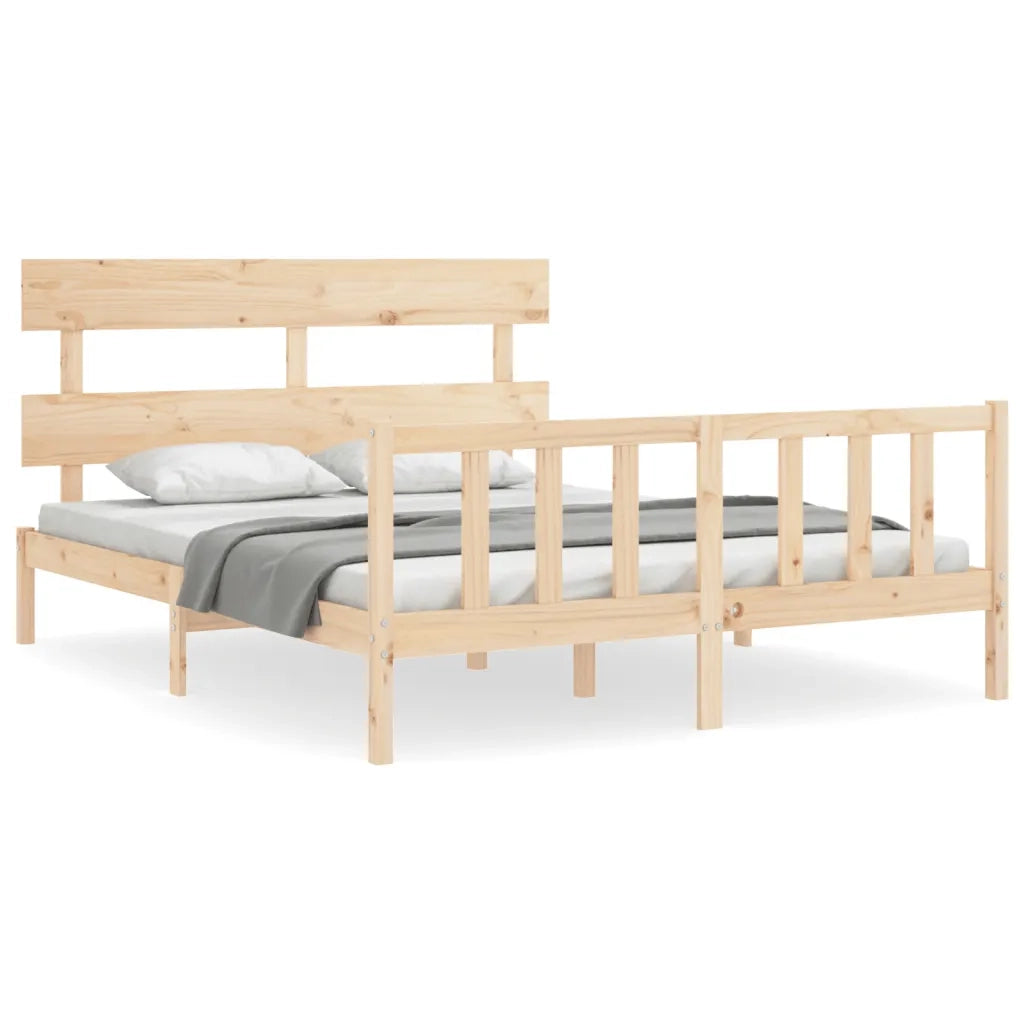 Giroletto senza Materasso 160x200 cm in Legno Massello di Pino 3193281