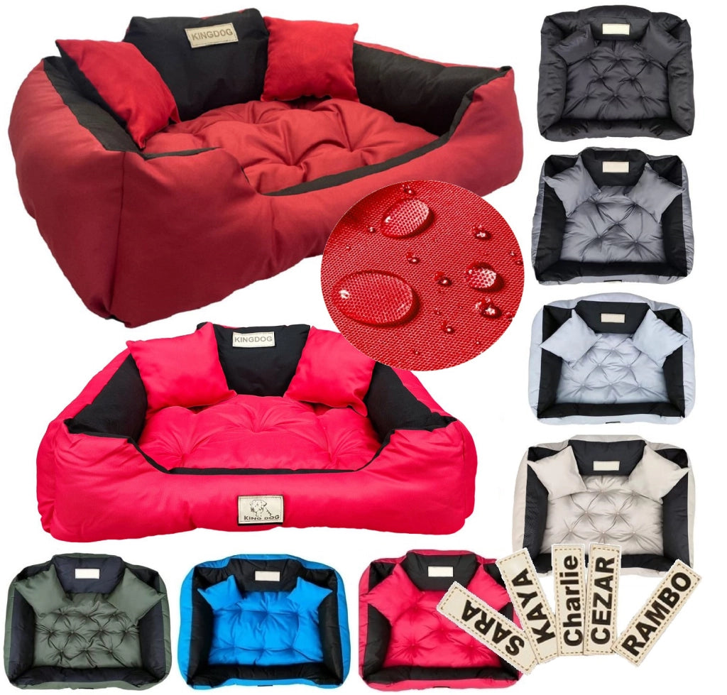 AIO FACTORY 115x95 cm KINGDOG Cuccia per cani impermeabile personalizzabile rossa