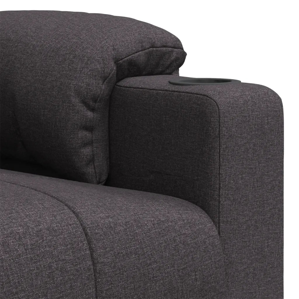 Poltrona Massaggiante Elettrica Marrone scuro in Tessuto 3143508