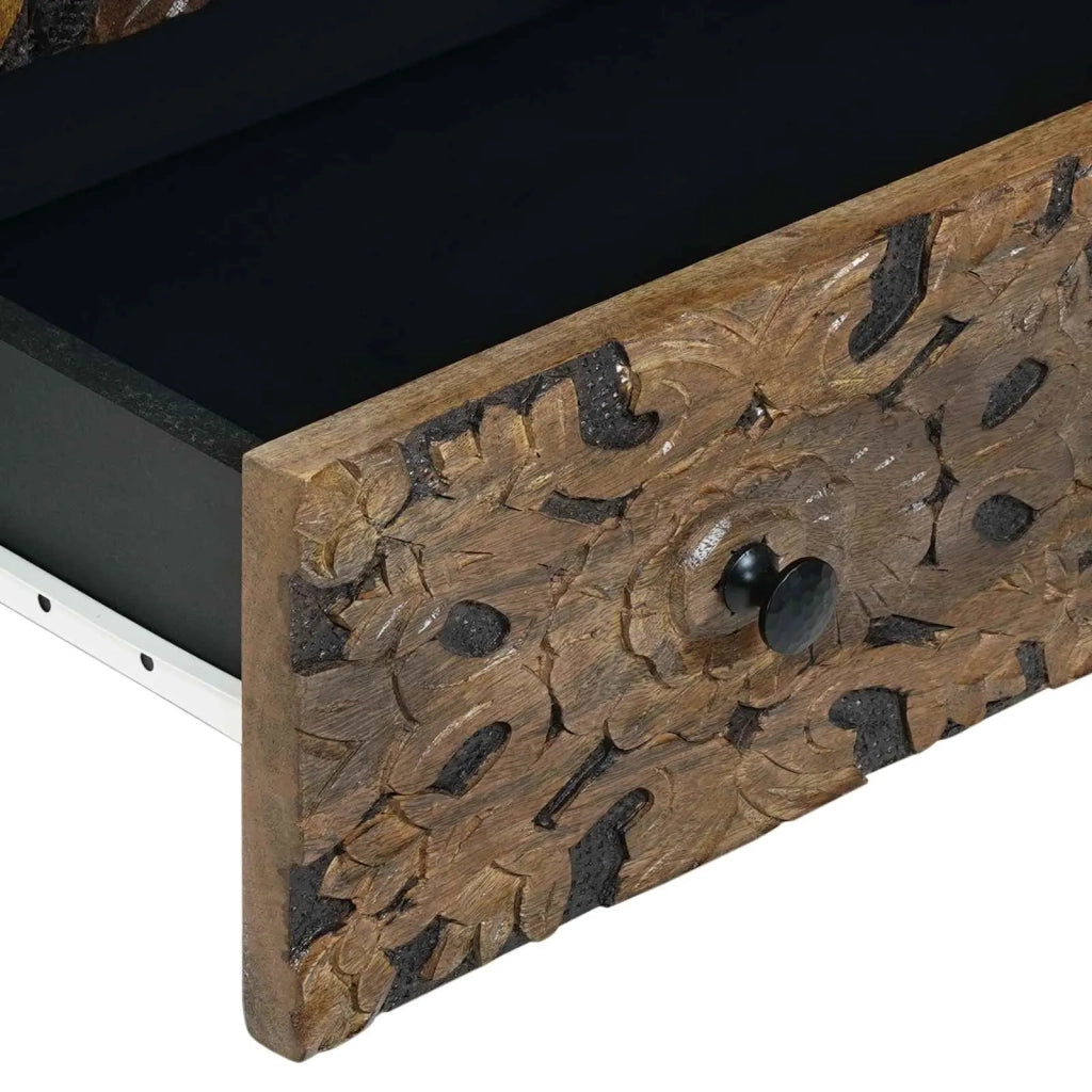 Mobile Alto Marrone 60 x 33,5 x 100 cm Legno di mango massello 4018362