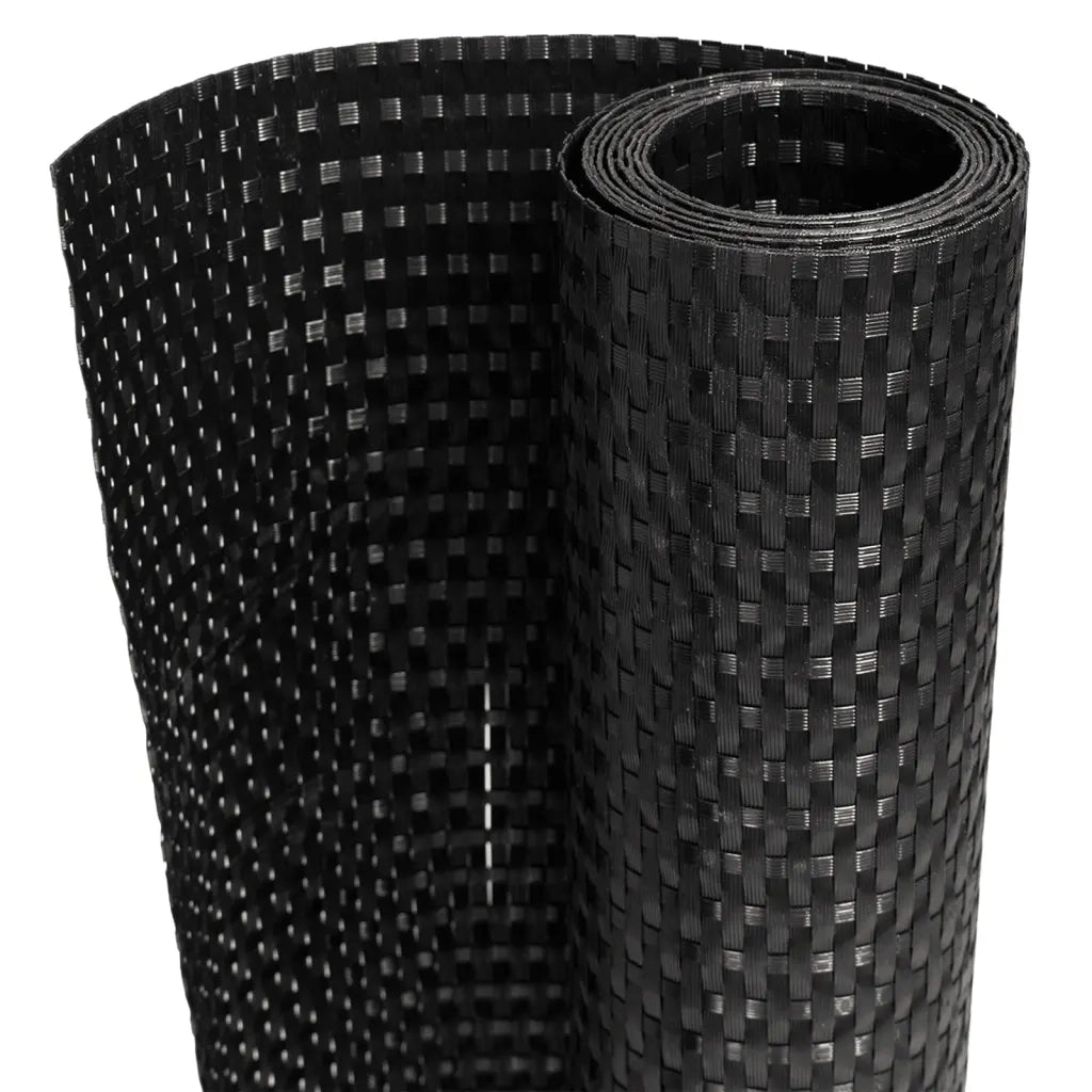 Paravento da Balcone Nero 600x80 cm in Polyrattan