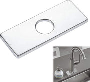 Coperchio in acciaio inossidabile per vasca da bagno, piatto per rubinetto cucina, coperchio per vasca da bagno, piatto per rubinetto cucina (argento)