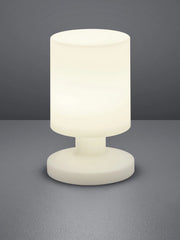 LORA LAMPADA TAVOLO LED 1,5W 90lm, 3000K DA ESTERNO IP44 DIFFUSORE CILINDRO RICARICABILE H. 20,5CM D. 13CM