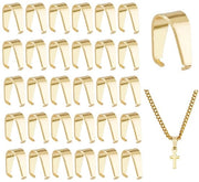 Chiusura a clip per gioielli in acciaio inossidabile - 100 pezzi - 6,5x7x3mm
