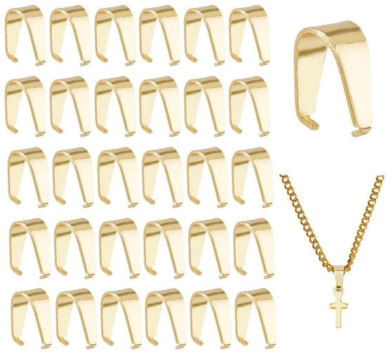 Chiusura a clip per gioielli in acciaio inossidabile - 100 pezzi - 6,5x7x3mm