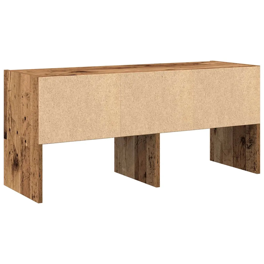 Scarpiera Impilabile Legno Antico 89,5x30x40 cm 858853