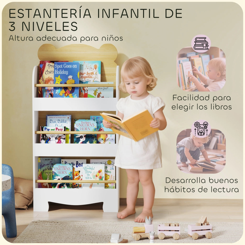 Scaffale per Bambini con Ripiani e Cassetti ¨C Zephmum ¨C Bianco