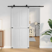 Porta del fienile Corona 90 x 210 cm Legno Massello di Pino