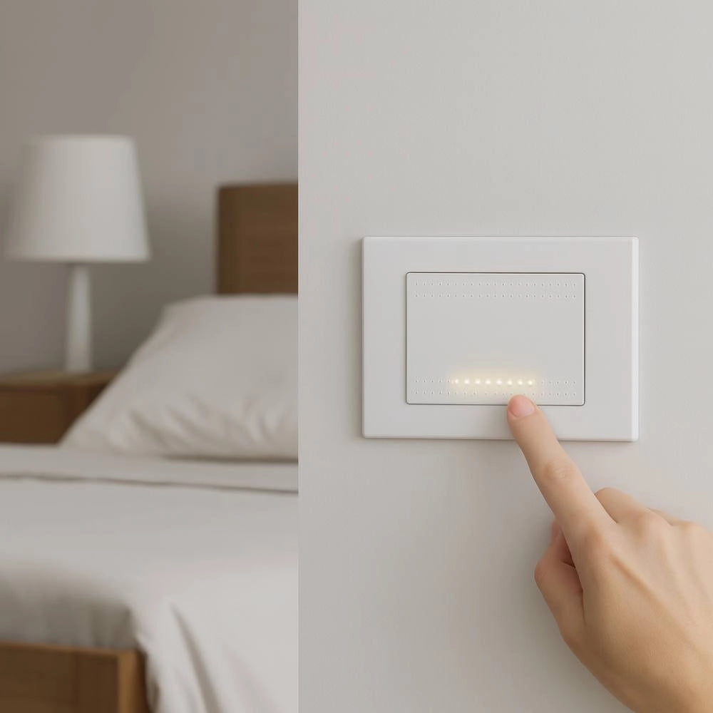 Copritasto illuminabile bticino livinglight bianco per ambienti eleganti *** numero posti 3 moduli, confezione 1