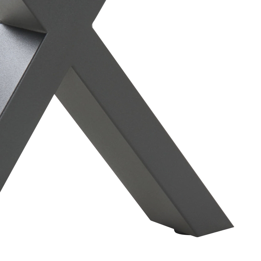 Set di 2 gambe per tavolo da arredamento dal design moderno 42 x 40 cm in acciaio nero 03_0009686