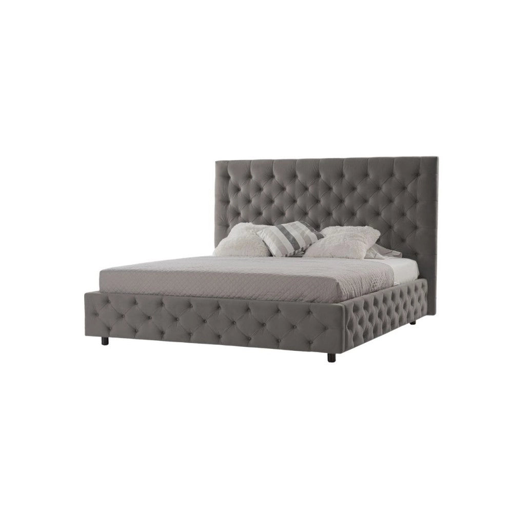 Letto matrimoniale contenitore Sondrio colore grigio