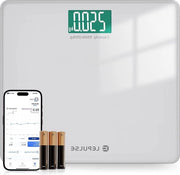 Pesa digitale per persone fino a 250 kg con display peso e BMI - sincronizzazione app tramite Bluetooth - piattaforma extra larga.