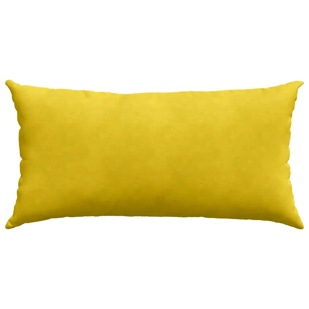 Cuscini da Divano 2 pcs Giallo 80 x 40 cm Tessuto in Cords 42013720