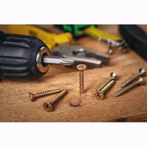 Viti per Legno truciolare Bronzate Testa Piana Svasata Fresata a croce 5x100 mm Conf. 100 pz