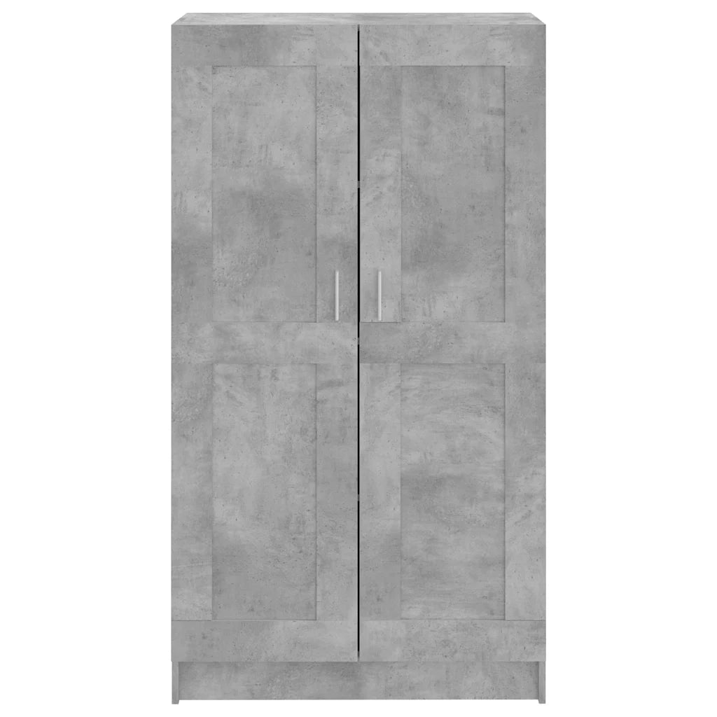 Libreria-Scaffale per Libri-Mobile di Stoccaggio Grigio Cemento 82,5x30,5x150 cm in Legno Multistrato