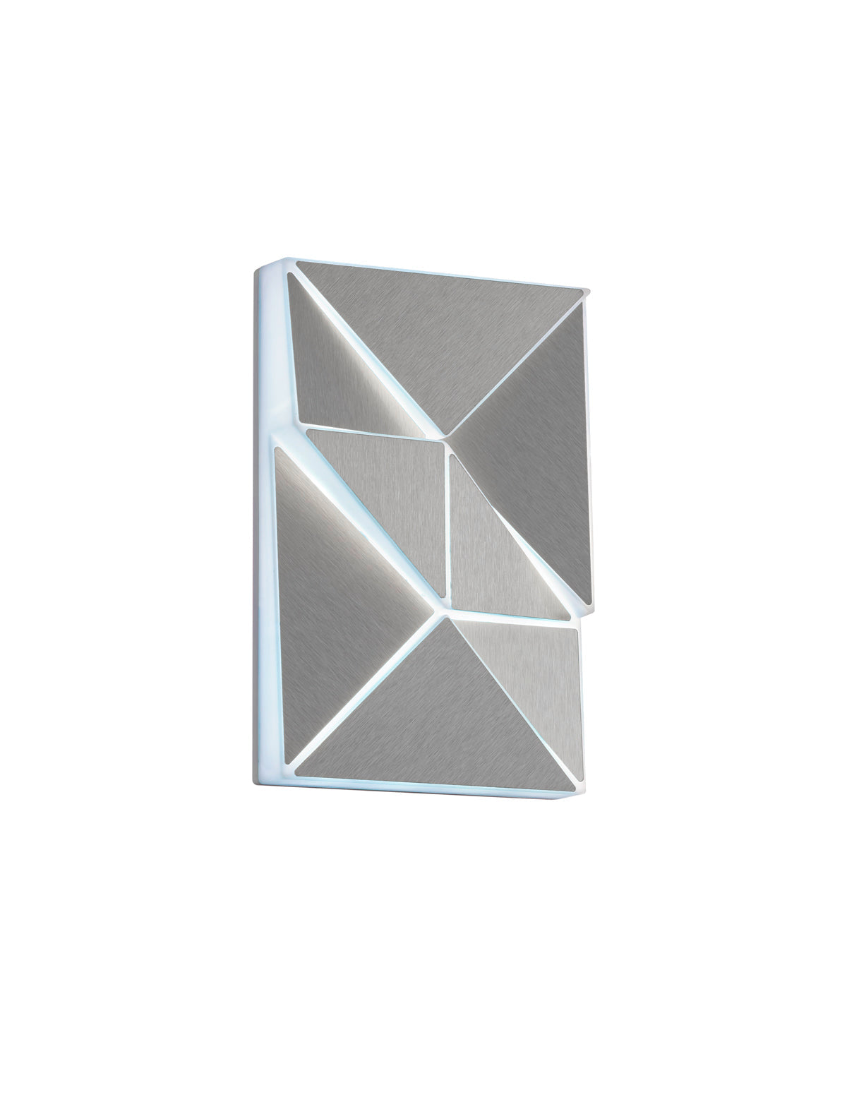 Applique da Interno a LED in Plastica Alluminio Spazzolato