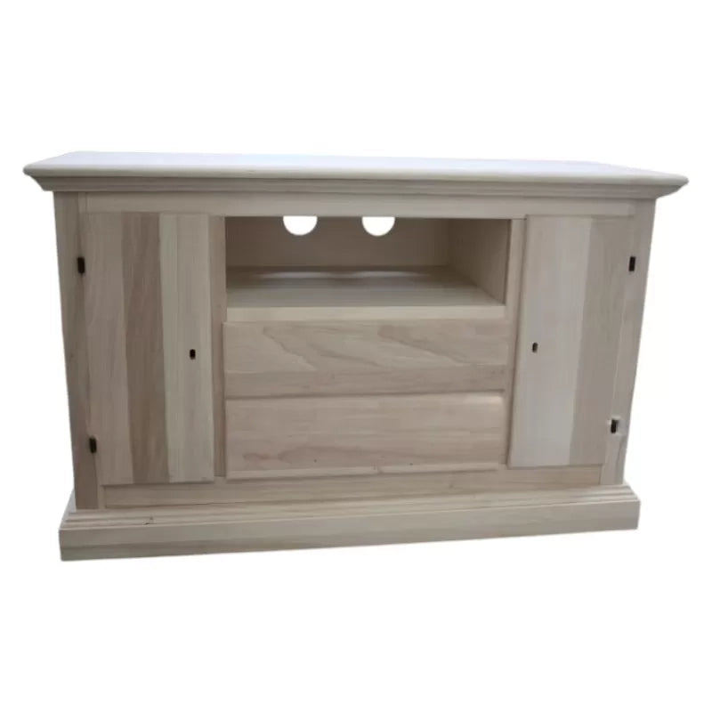 Porta televisore in legno 2 cassetti 2 porte con vano a giorno arte povera tinta noce l.110 x p.45 h.68 (5001) - Mobili 2G