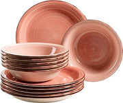 Set di portata - insieme di piatti per zuppa, grandi piatti per insalata, ciotola per zuppa, resistente al microonde, lavabile in forno a microonde, lavabile in lavastoviglie.