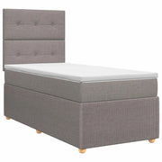 Letto box spring con materasso Tortora 90 x 190 cm Tessuto 3454288