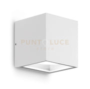 GES173- APPLIQUE 2 LUCI ATTACCO GX53 ALLUMINIO E VETRO COLORE BIANCO