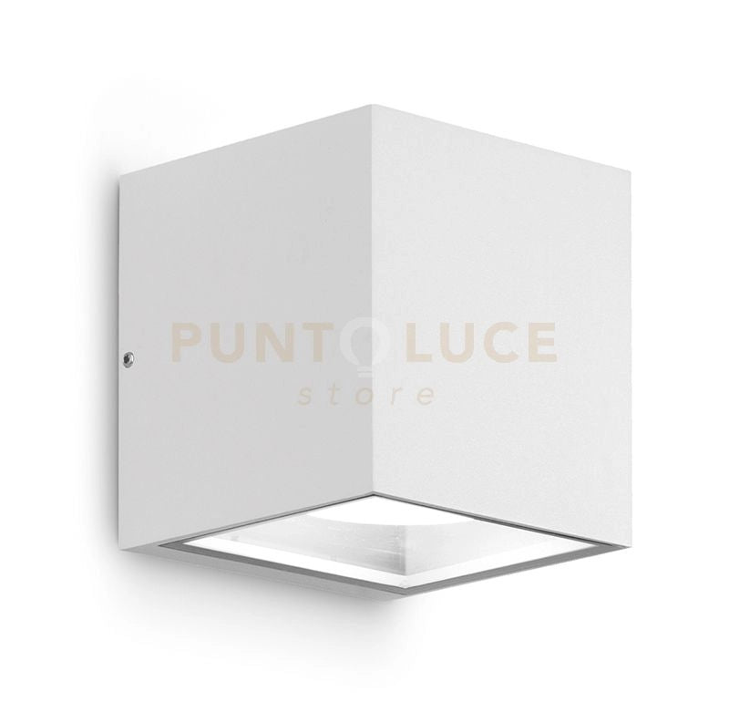 GES173- APPLIQUE 2 LUCI ATTACCO GX53 ALLUMINIO E VETRO COLORE BIANCO