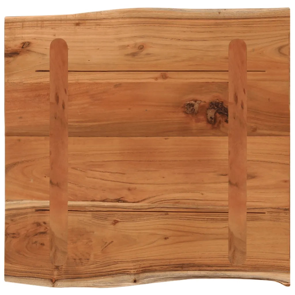 Piano Tavolo 40x40x2,5 cm Rettangolare Legno Acacia Bordi Vivi