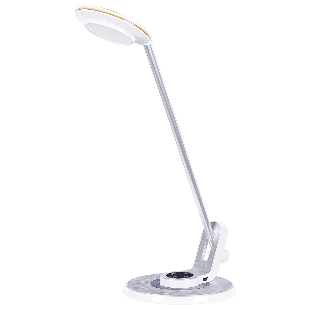 Lampada da soffitto a LED con piastra metallica bianca 45 cm supporto USB ufficio cameretta soggiorno