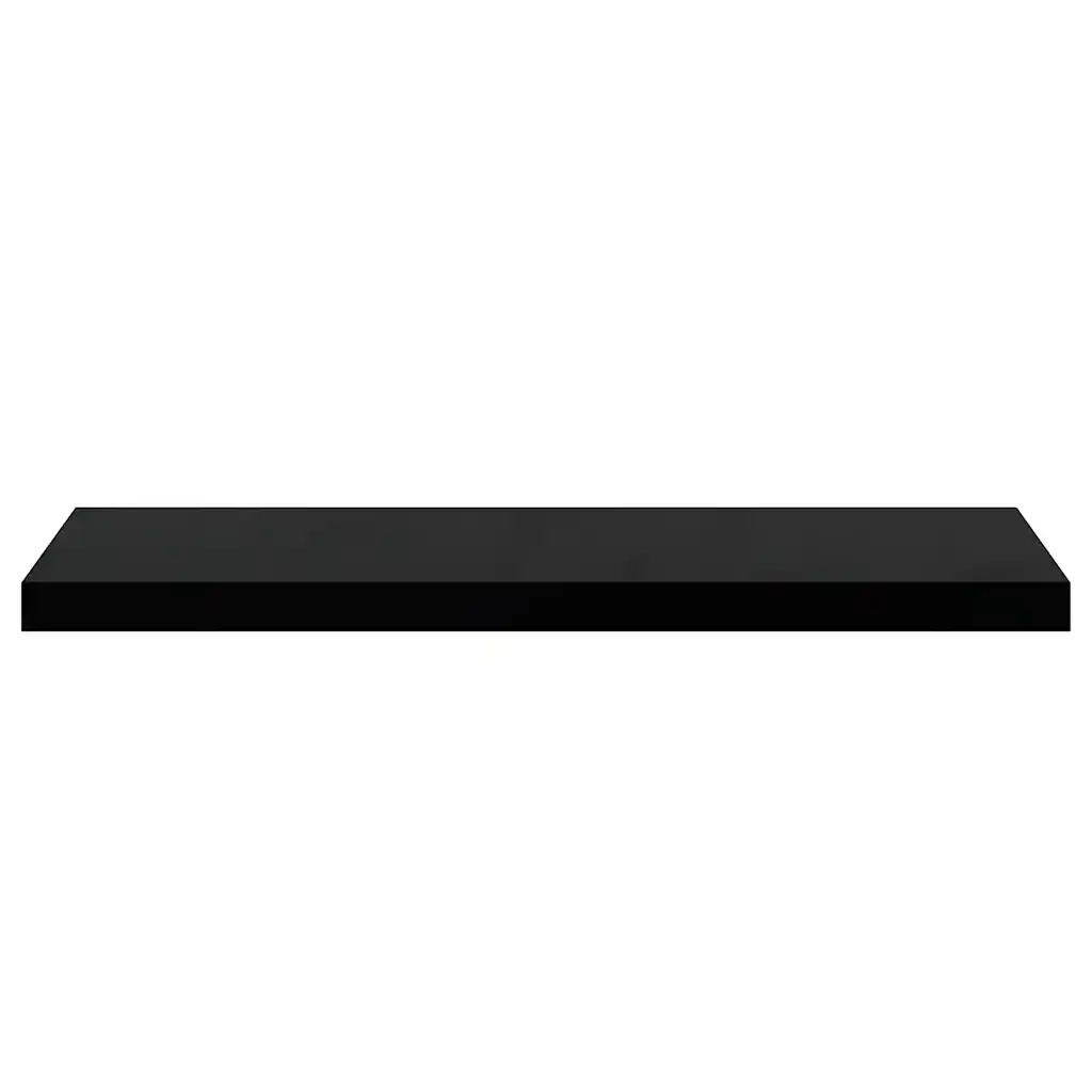 Scaffali a Parete 4 pz Nero Lucido 80x23,5x3,8 cm in MDF 323774