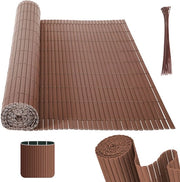 Parasole in PVC per privacy - separatore per giardino e balcone - marrone 1,2x3m