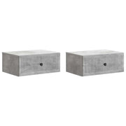 Armadio da Notte 2 pcs Grigio Cemento 49 x 34,5 x 20 cm 897942