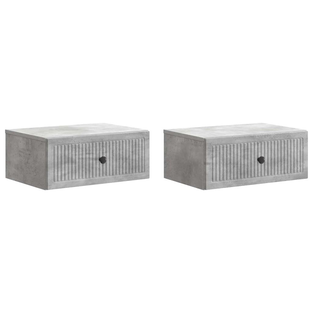 Armadio da Notte 2 pcs Grigio Cemento 49 x 34,5 x 20 cm 897942