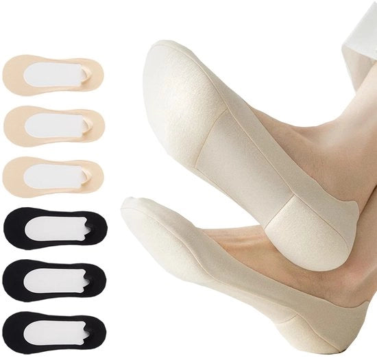 Sokke Antislip Invisibili - Sokke Respiranti - Design Ultra Basso - Base di Cotone - Supporto Arcata Piede