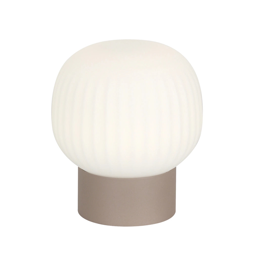 Lampada da tavolo Montes Italux bronzo vetro LED 6W
