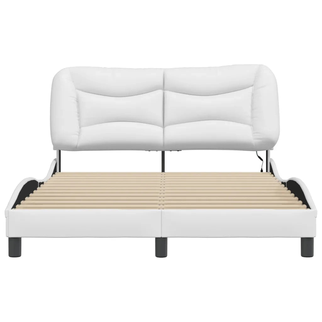 Giroletto con LED senza Materasso-Struttura Letto Hvar Bianco 140x200 cm