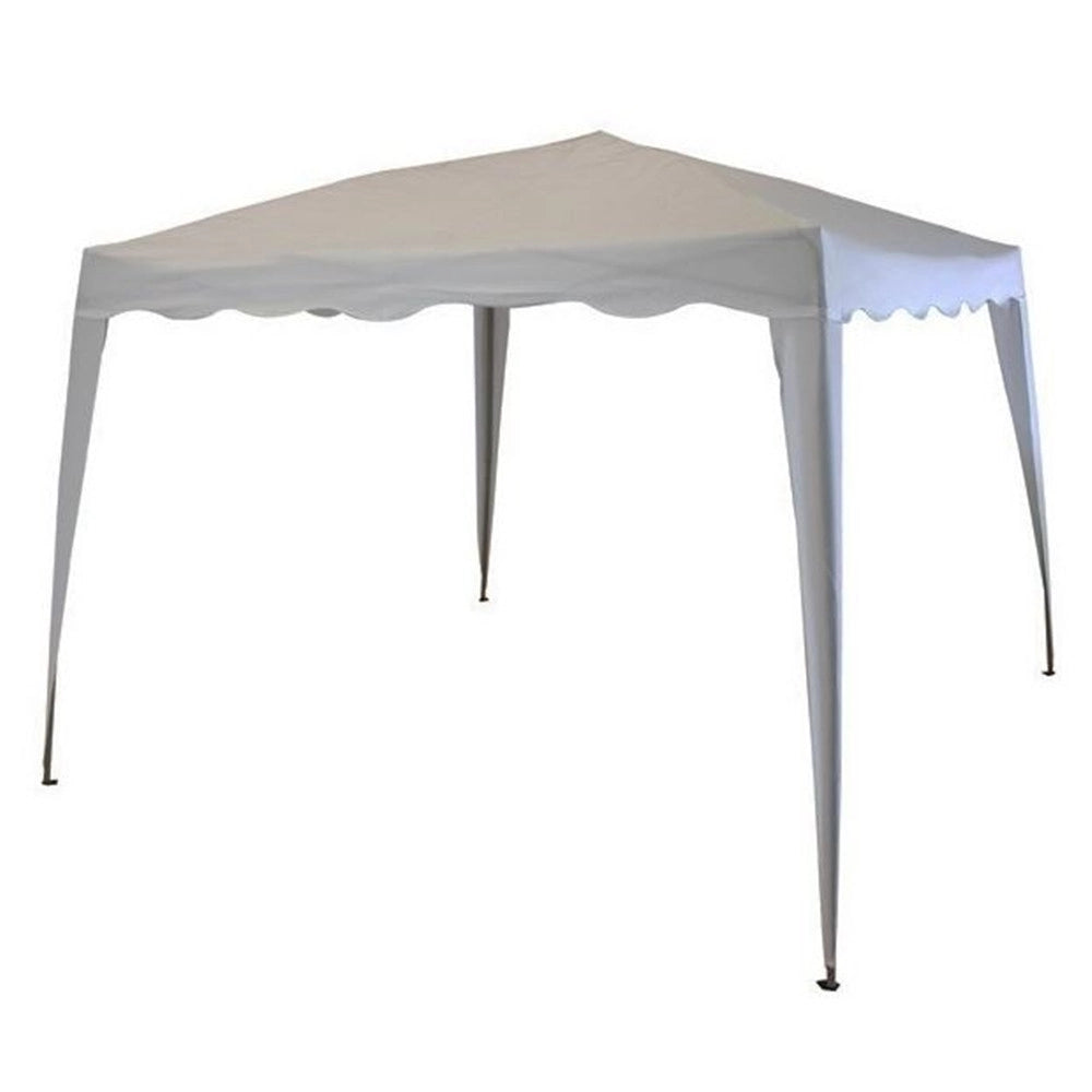 Trade Shop - Gazebo 3x3x2,5 Mt Pieghevole Grigio Impermeabile Richiudibile Tendone Giardino 016561 -