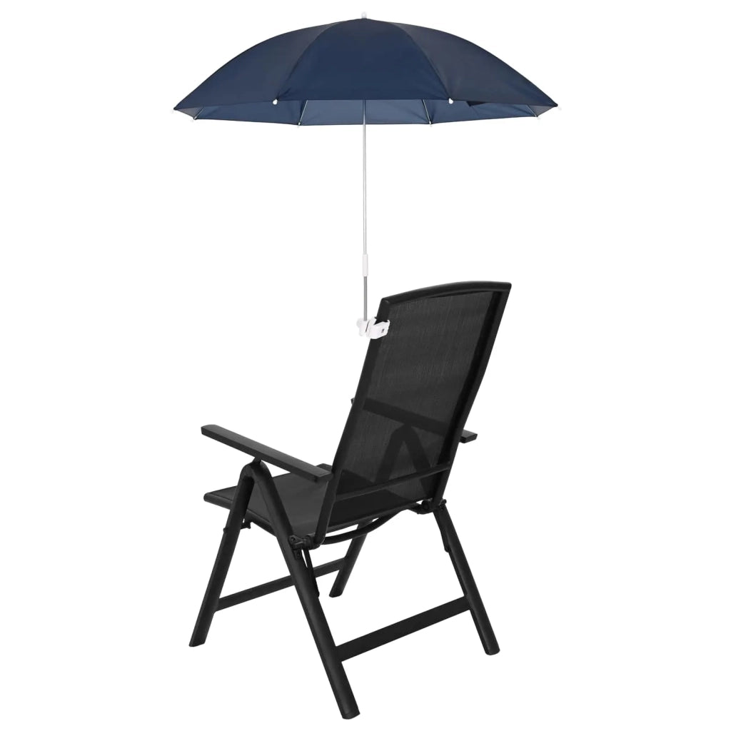 Ombrello con morsetto 2 pcs Blu navy Ø 105 x 86 cm