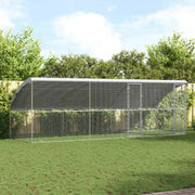 Gabbia per polli 3 pcs Argento 600 x 200 x 198,5 cm